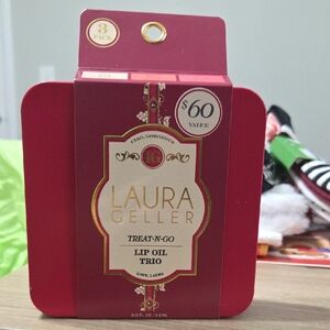 Laura Geller Treat-N-Go Lip Oil Trio in Red Packaging